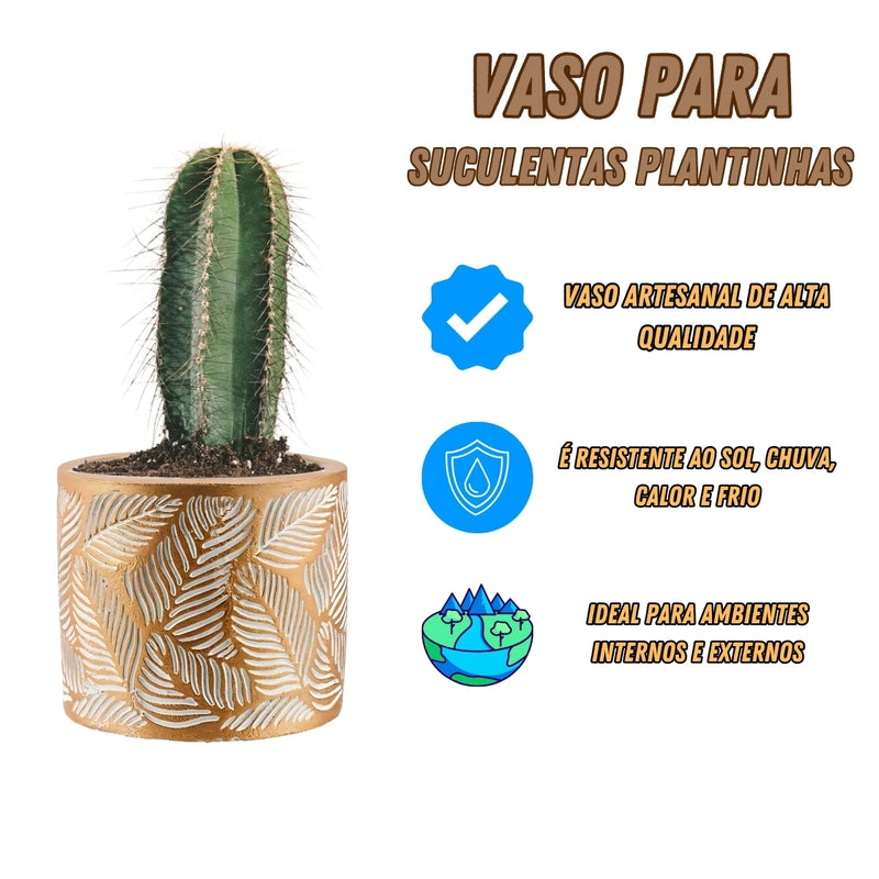 Vaso decorativo para mesa de sala de enfeites para suculentas