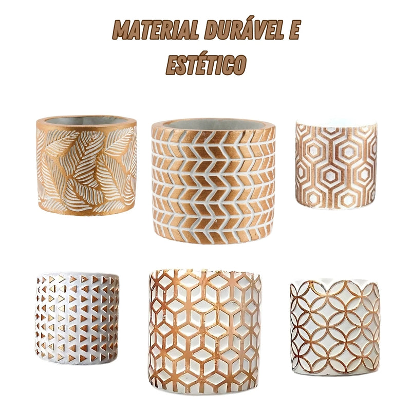 Vaso decorativo para mesa de sala de enfeites para suculentas