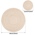 Set of 6 Round Placemats and Coasters Braided Woven Place Mats Washable Heat Resistant Table Mats and Coasters for Dining Table